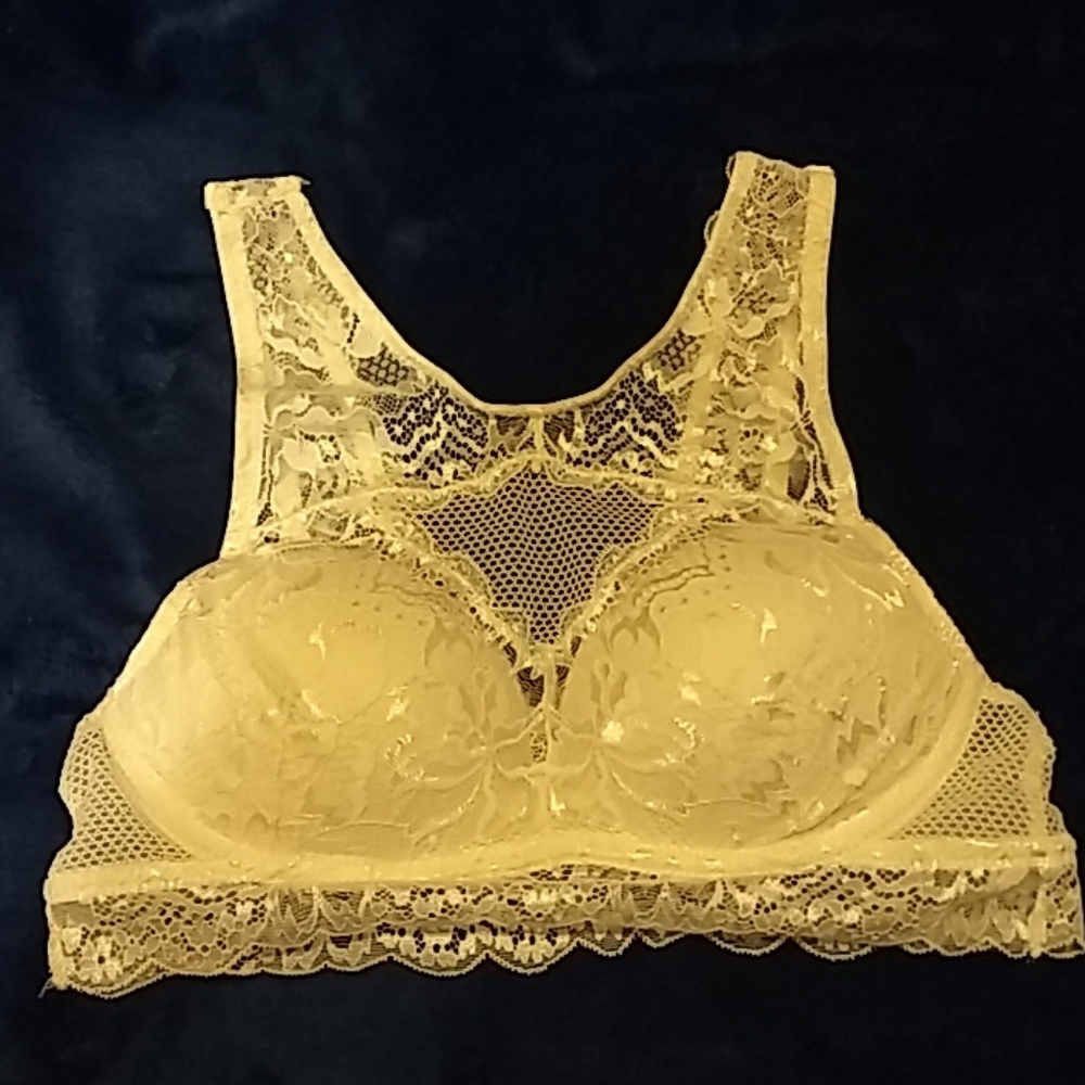 Cream push up bralette